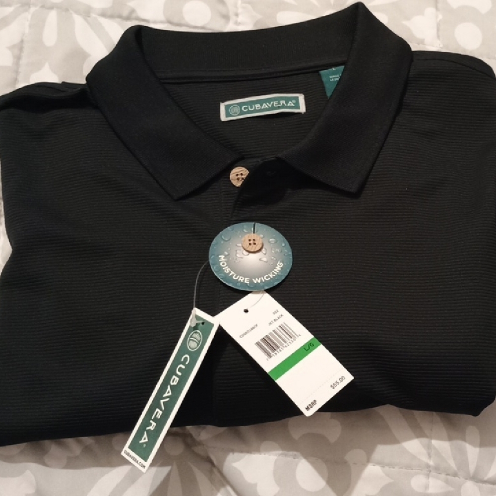 Cubavera Classic Black Polo Shirt
